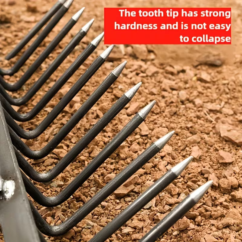 Manganese Steel 9-tooth Gardening Rake