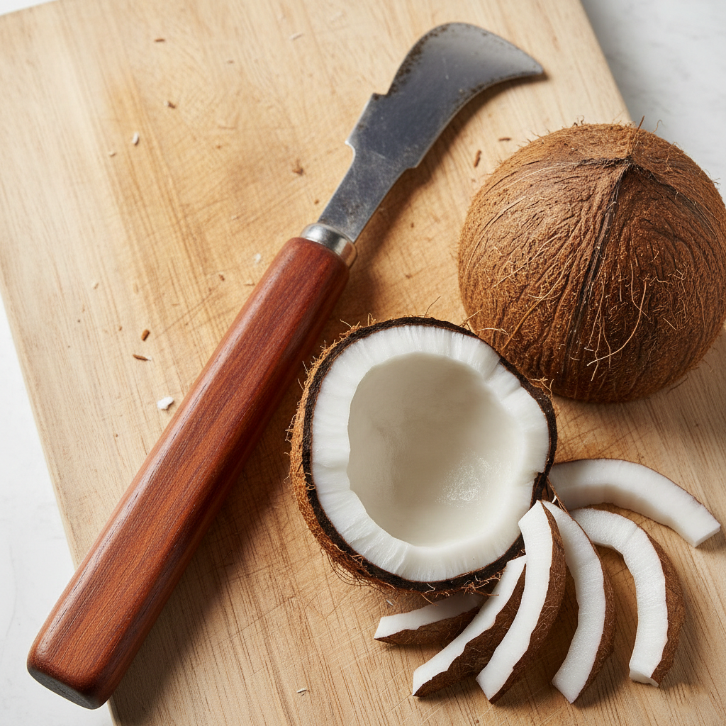 Coconut Slicer & Scraper Tool