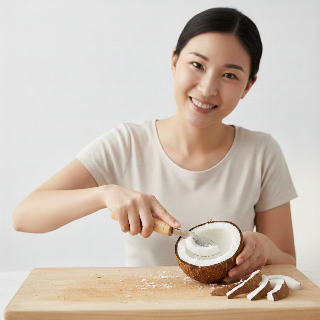 Coconut Slicer & Scraper Tool