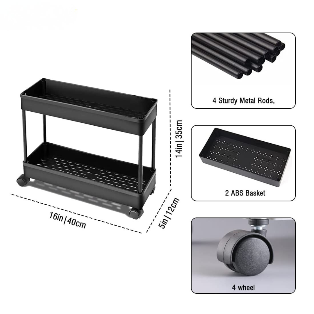 Slim Storage Organizer Rack
