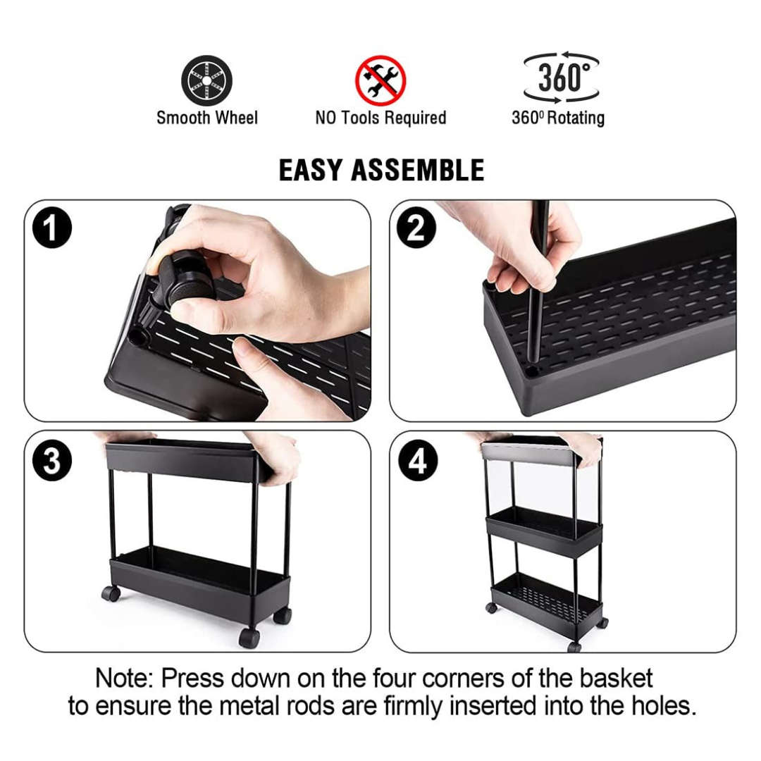 Slim Storage Organizer Rack
