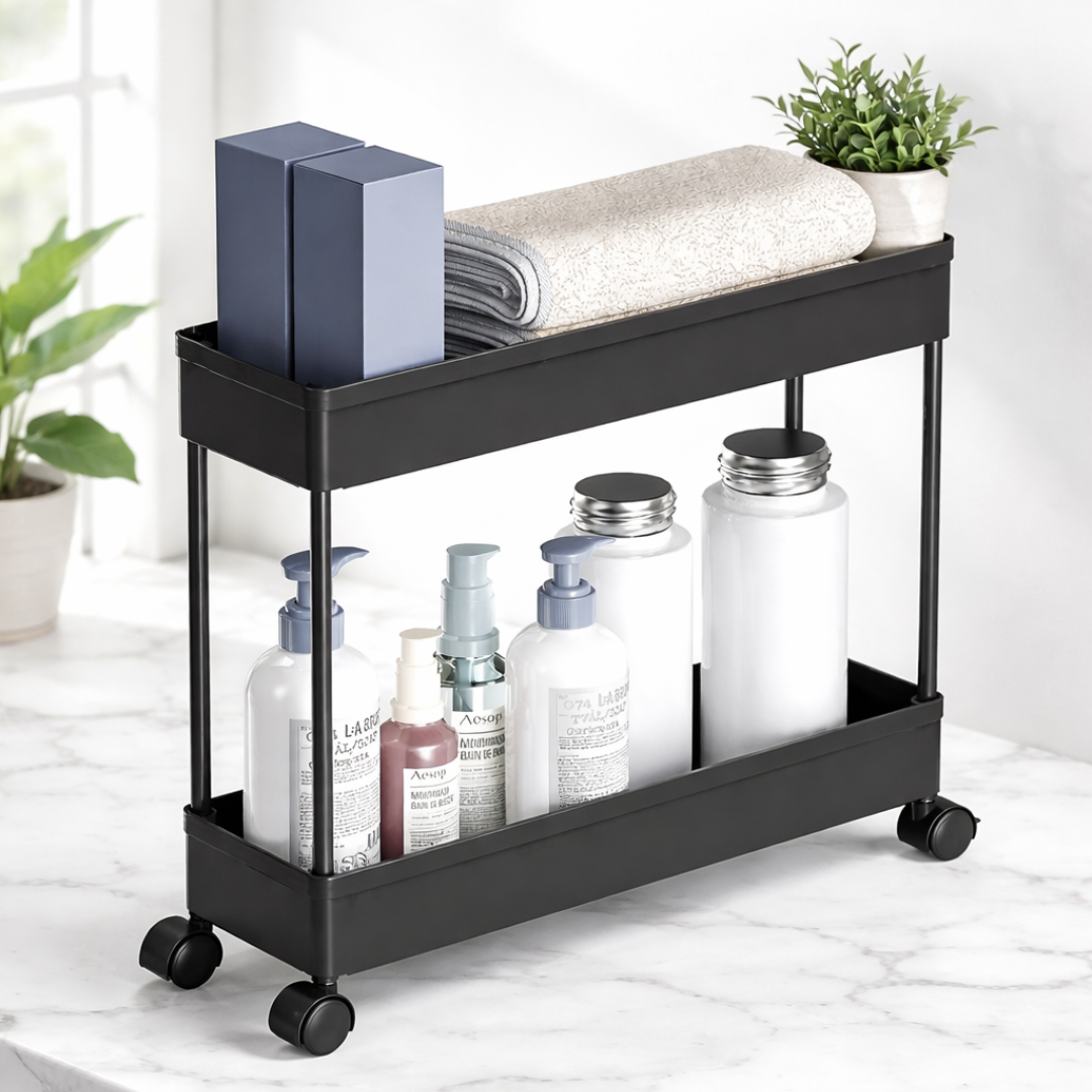 Slim Storage Organizer Rack