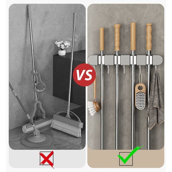Wall Mounted Mop & Broom Holder