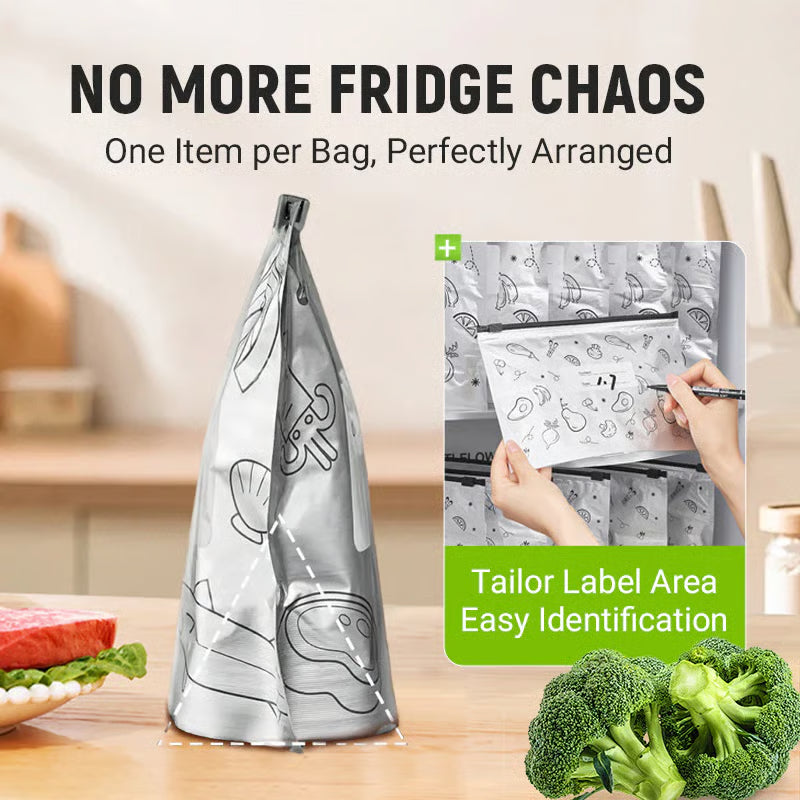 Reusable Aluminium Foil Sealable Storage Bags (Pack of 20)