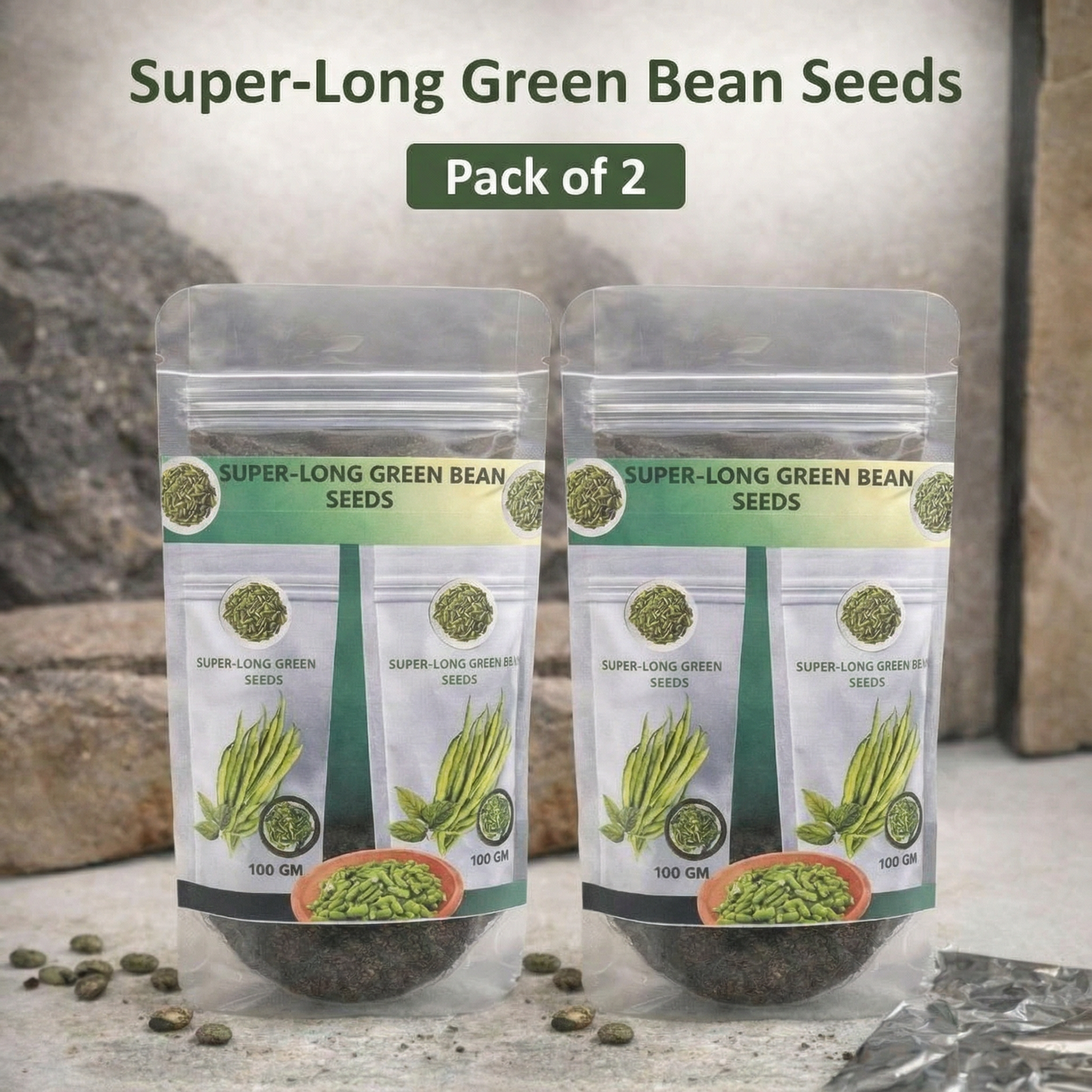 Super-Long Green Bean Seeds (Buy 1 Get 1 Free)