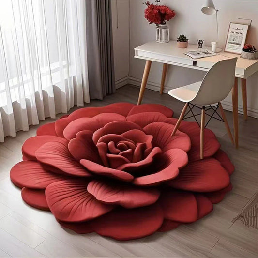 3D Floral Plush Floor Mat (Buy 1 Get 1 Free)
